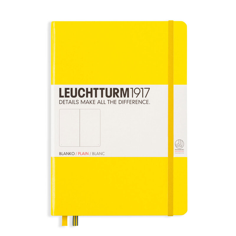 Anteckningsbok Leuchtturm1917 A5 Olinjerad Lemon