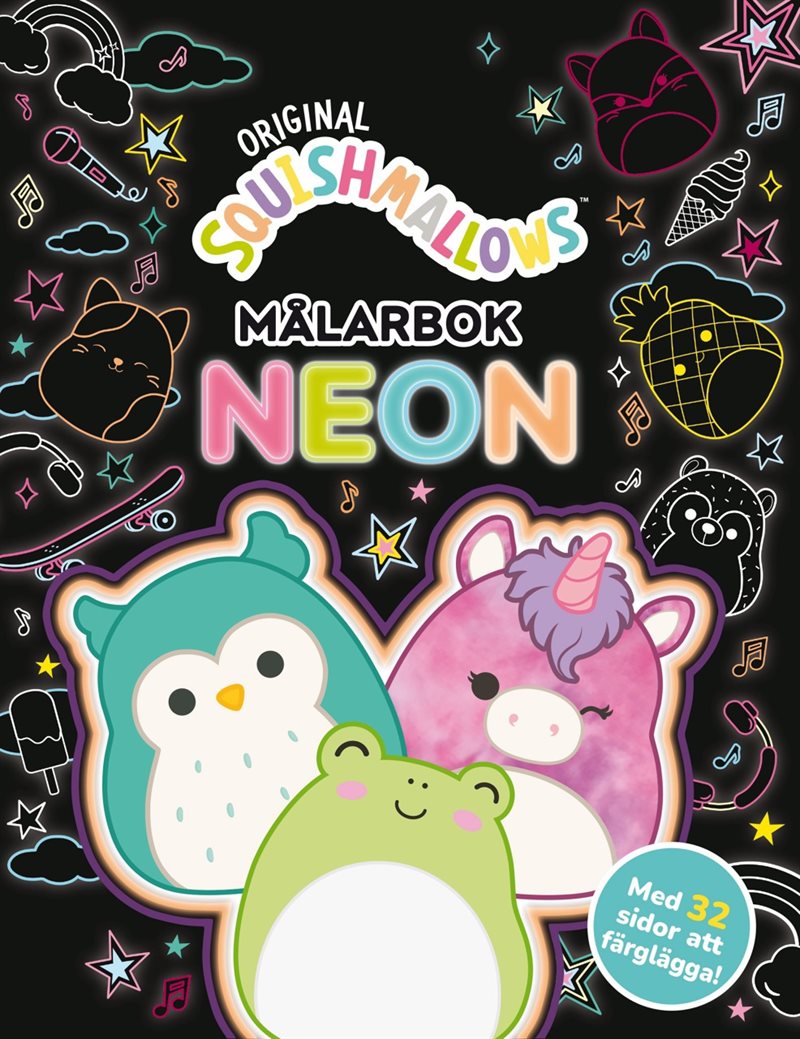 Squishmallows: Målarbok neon